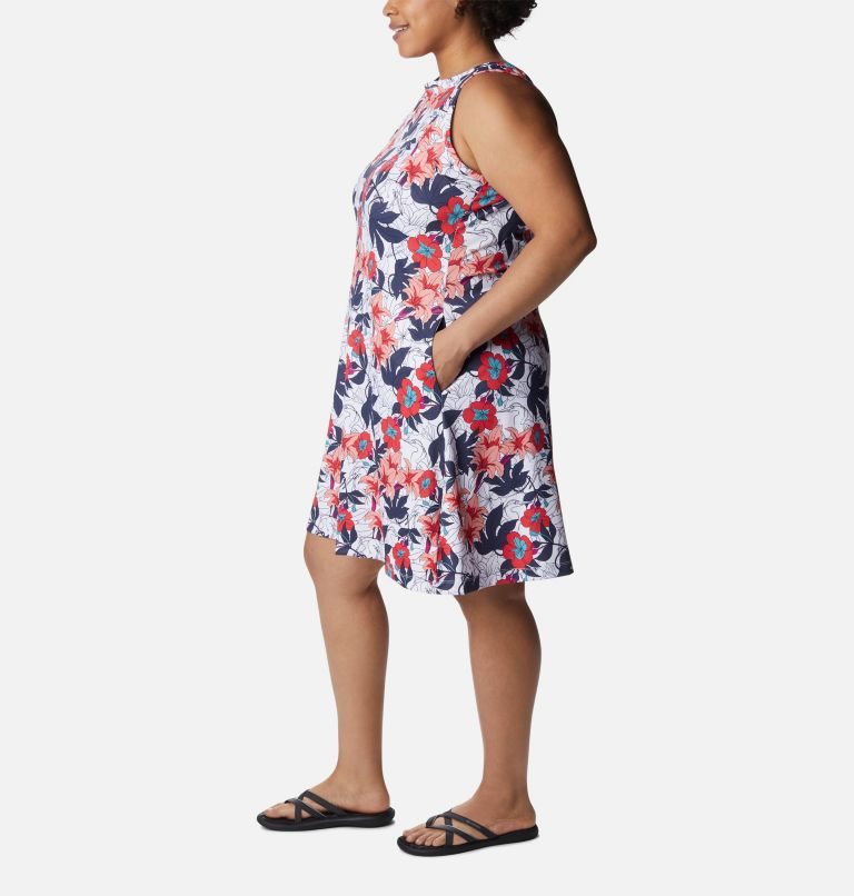 Women's Columbia Chill River Printed Dress Flower | Plus Size CA-U8A16
